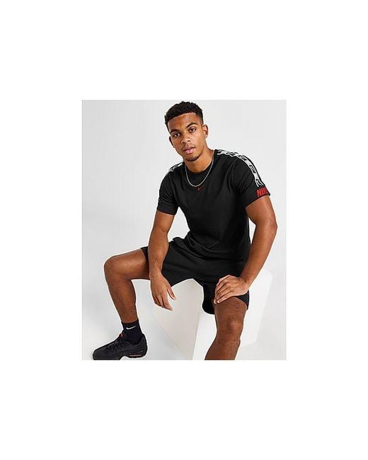 Nike Black Repeat Tape T-shirt for men