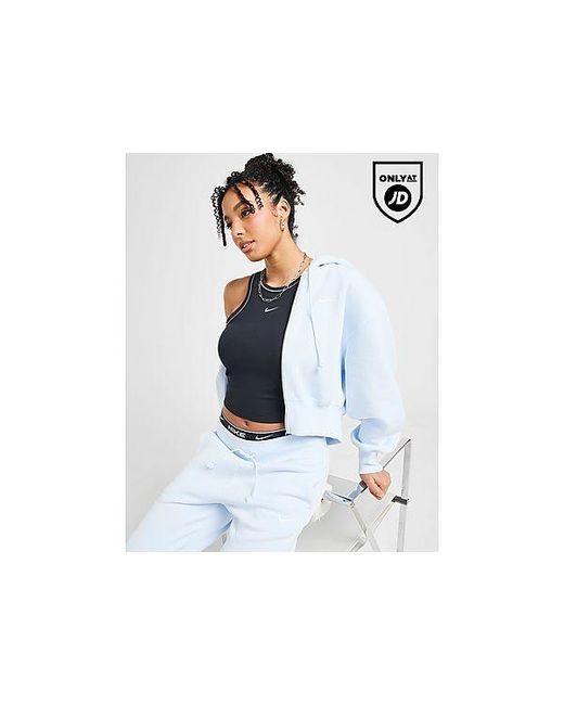 Phoenix Crop Full Zip Hoodie Nike en coloris Black