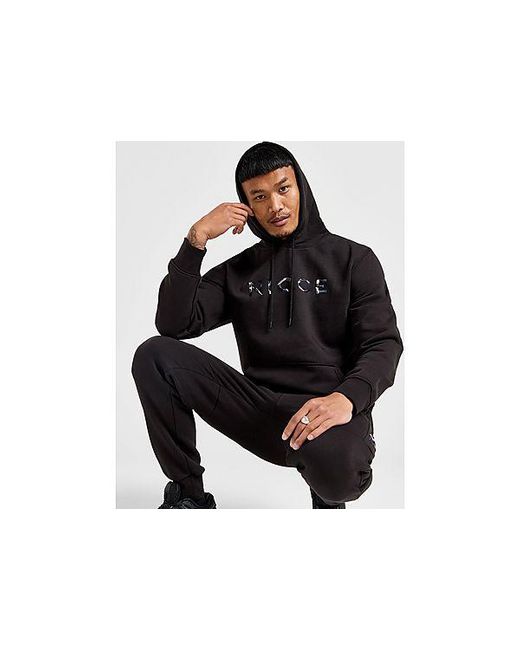 Felpa con Cappuccio Camo Mercury di Nicce London in Black da Uomo