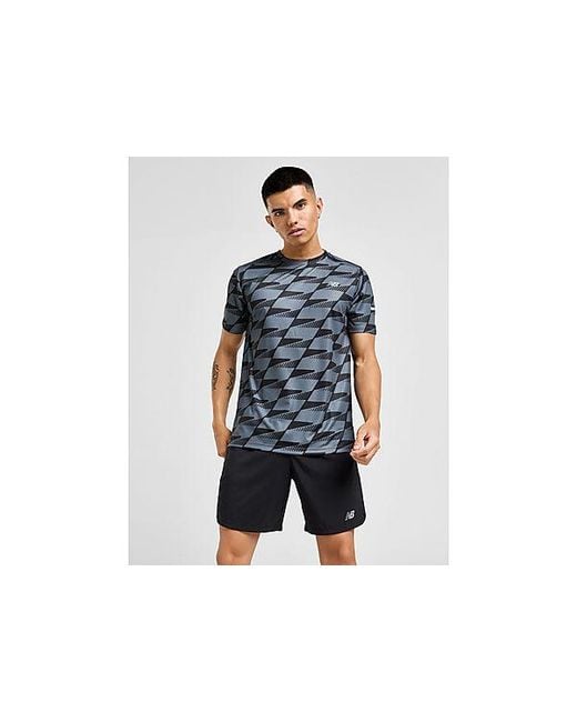 New Balance Black All Over Print T-shirt for men