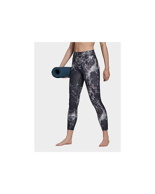 Adidas Black Yoga Essentials Print 7/8 Leggings