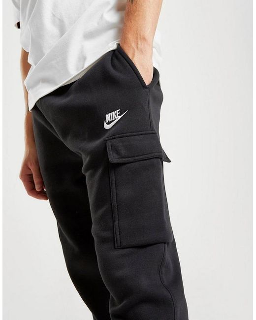 Nike Cotton Foundation Cargo Joggers in Black for Men - Lyst
