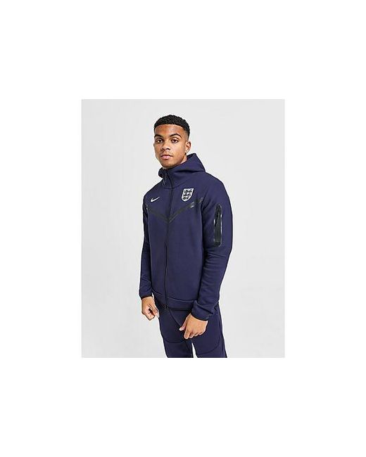 Nike Blue England Tech Fleece Full Zip Hoodie for men