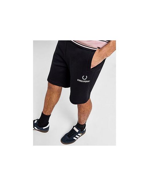 Fred Perry Black Stack Shorts for men