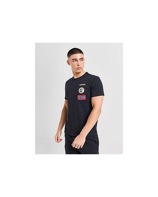 Napapijri Black Swil Badge T-shirt for men