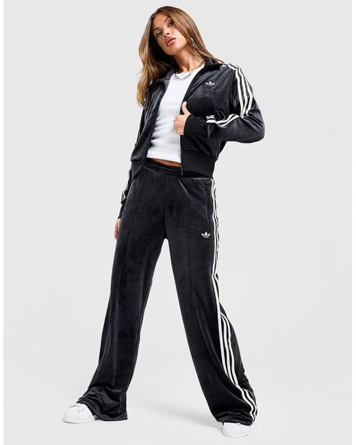 Pantalon De Survêtement Velour 3-Stripes Adidas Originals en coloris Black