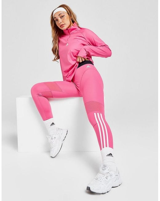 Adidas Pink Hyperglam 3-stripes Tights