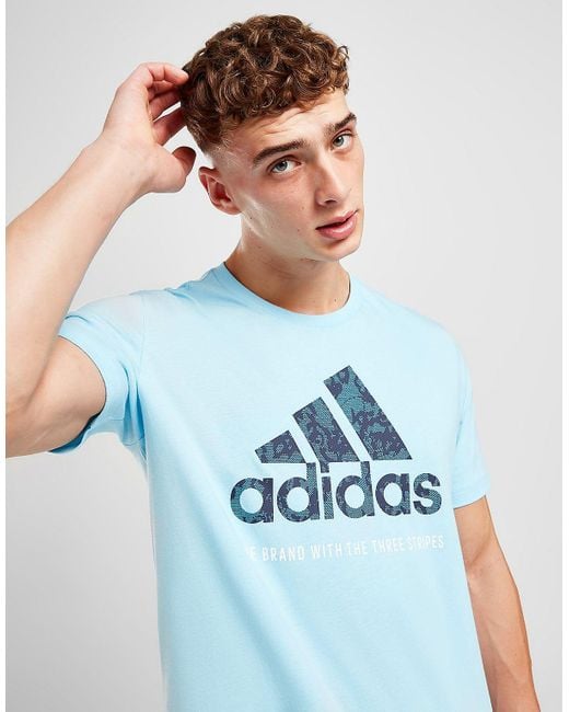 Adidas blue camo clearance t shirt