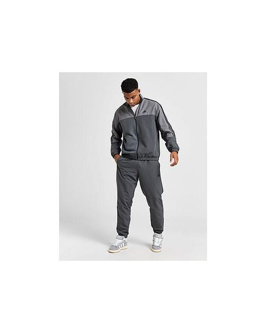 Adidas Black Colour Block Woven Tracksuit for men