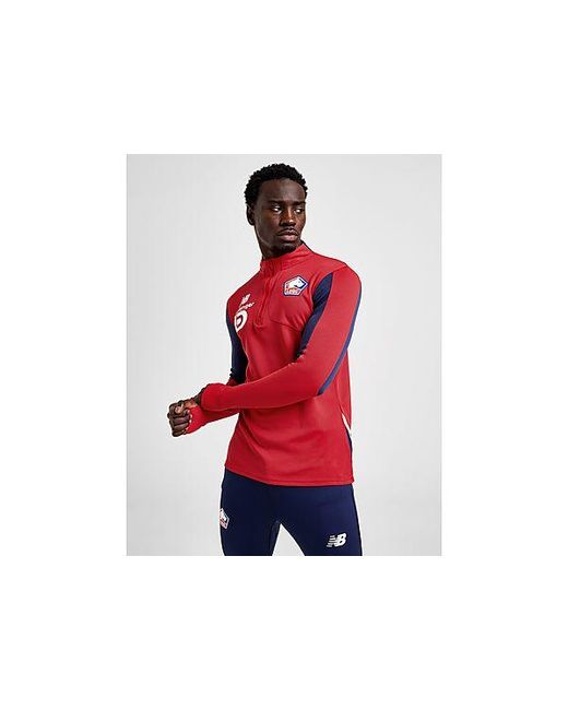 New Balance Losc Lille 1 4 Zip Training Top in Red for Men Lyst UK