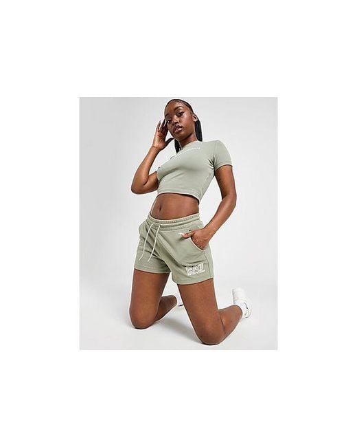 EA7 Black Shine Logo Shorts