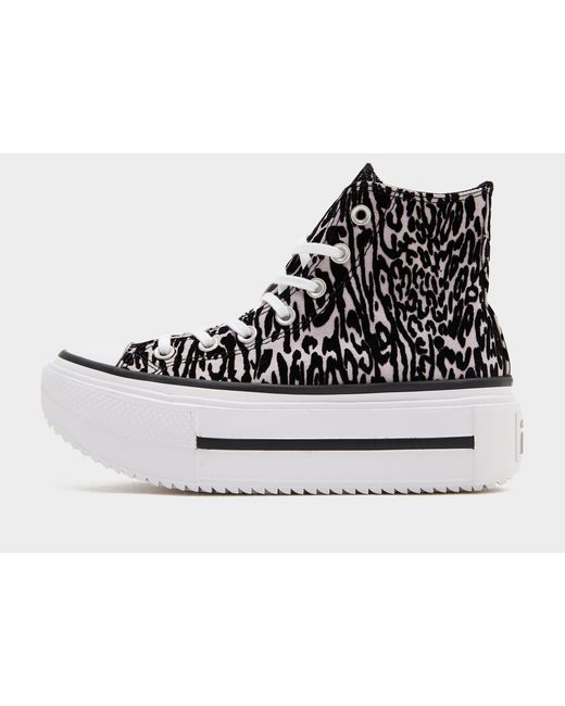 Lift High Double Stack di Converse in Black