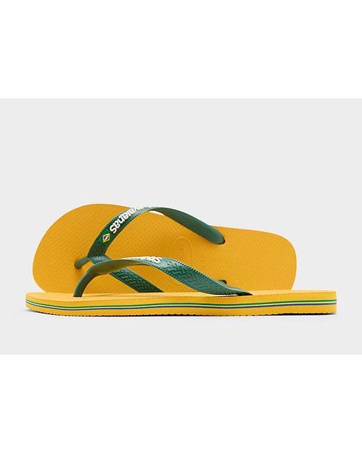 Havaianas Yellow Brazil Logo Flip Flops for men
