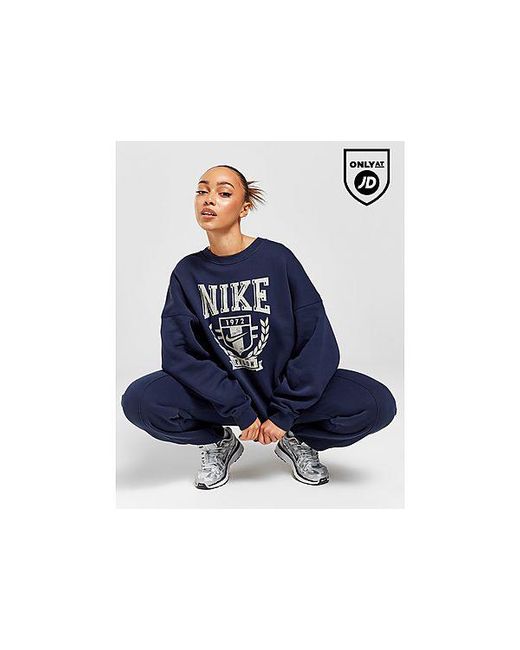 Varsity Oversized Crew Sweatshirt di Nike in Blu | Lyst