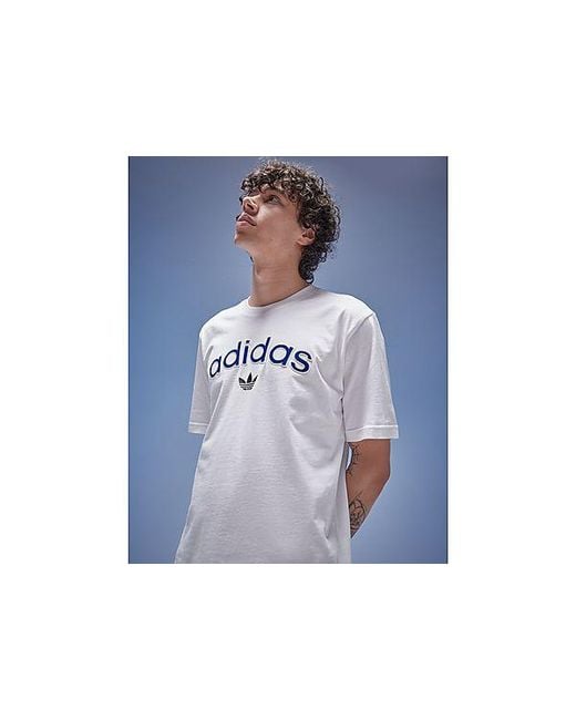 Adidas Originals Blue Collegiate T-shirt for men
