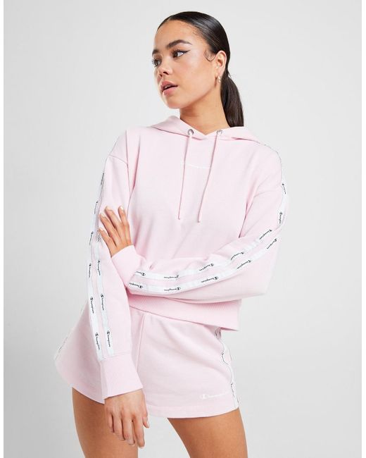 champion tape crop hoodie