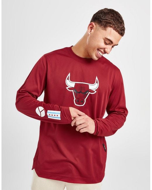 Nike Nba Chicago Bulls City Edition Long Sleeve T-shirt in Red for Men |  Lyst UK