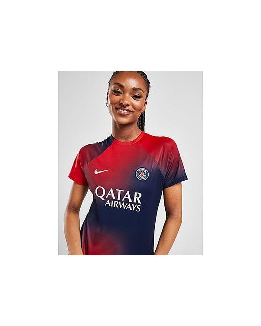 Nike Paris Saint Germain Academy Pro Pre Match Shirt in Blue | Lyst UK