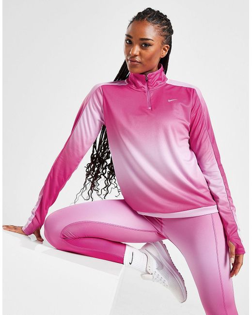 nike pink running top