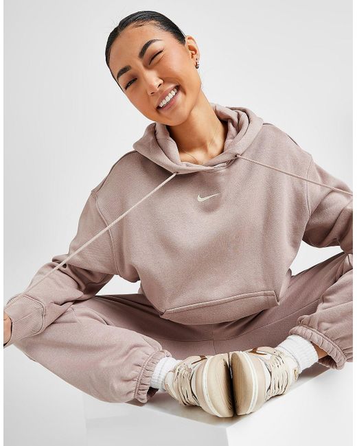 Nike Phoenix Oversized Hoodie in Brown | Lyst UK