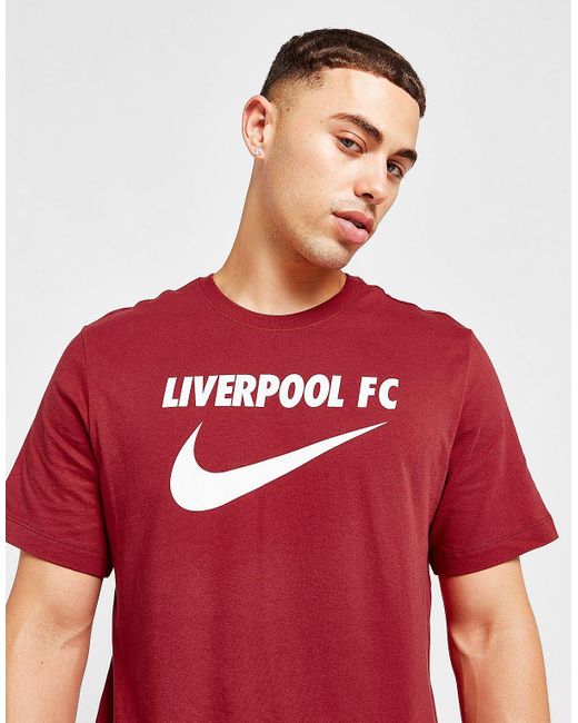 Nike Cotton Liverpool Fc Swoosh T-shirt in Red for Men | Lyst UK
