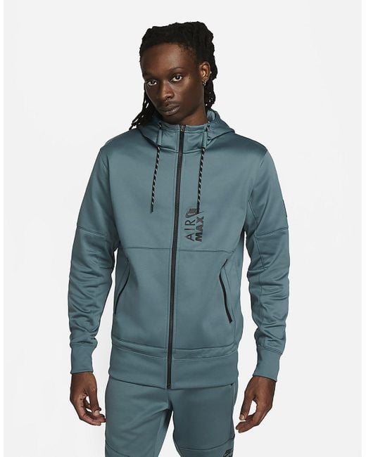 Nike Air Max Full Zip Hoodie in Blue for Men | Lyst UK