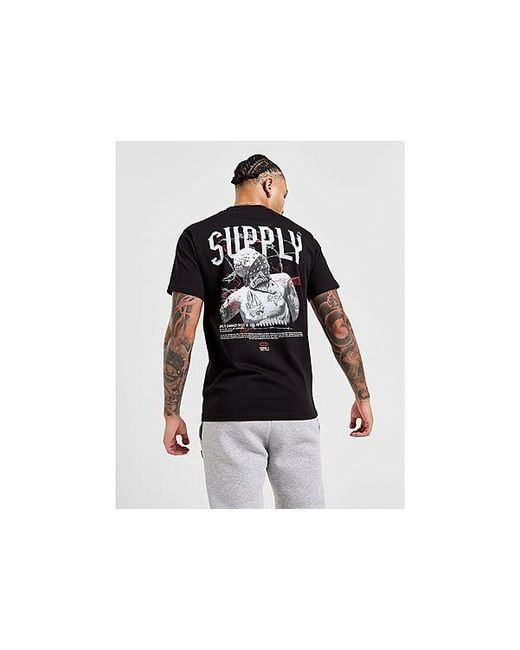 SUPPLY + DEMAND Black Razor T-shirt for men