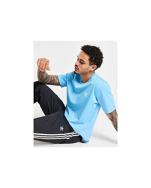 Maglia Essentials Trefoil di Adidas Originals in Blue da Uomo
