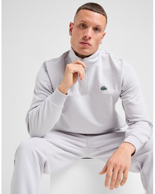 Felpa Core 1/2 Zip di Lacoste in Black da Uomo