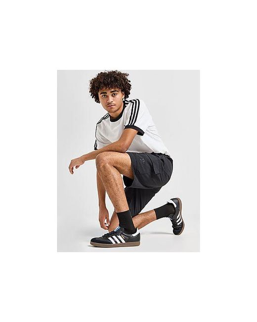 Adidas Originals Black Cargo Shorts for men