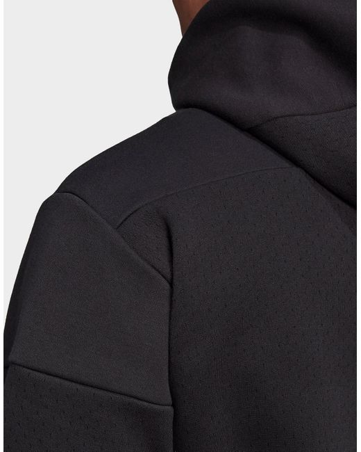 Adidas Cotton Z N E Full Zip Hoodie In Black For Men Lyst
