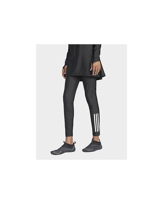 Adidas Black 3-stripes Swim Leggings