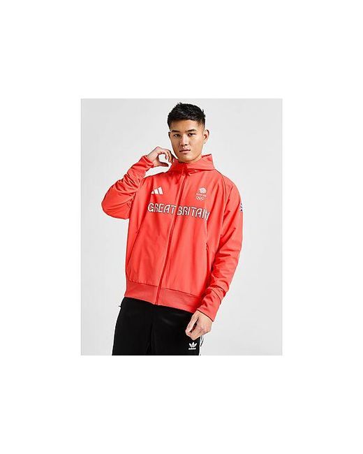 Adidas Red Team Gb Hooded Jacket for men