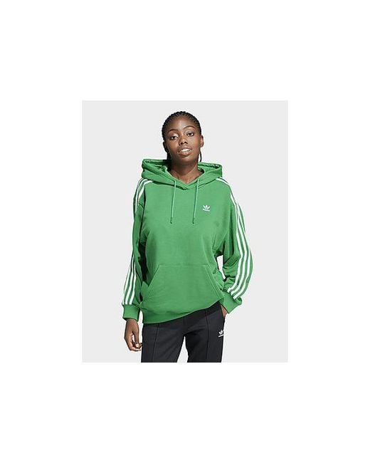 Adidas Originals Green Adicolor 3-stripes Oversized Hoodie