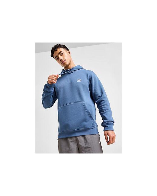 Adidas Originals Blue Trefoil Essential Fleece Hoodie for men