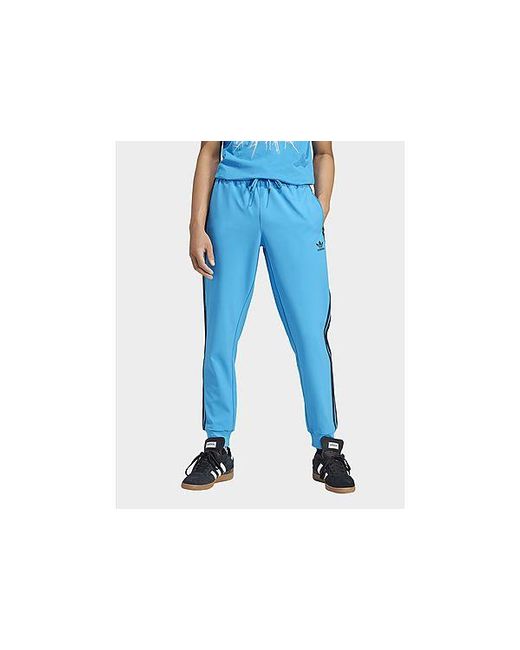Adidas Blue Sst Bonded Track Pants for men