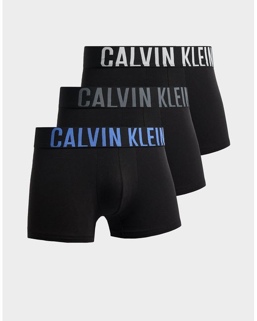 3-Pack Intense Power Cotton Boxers di Calvin Klein in Black da Uomo