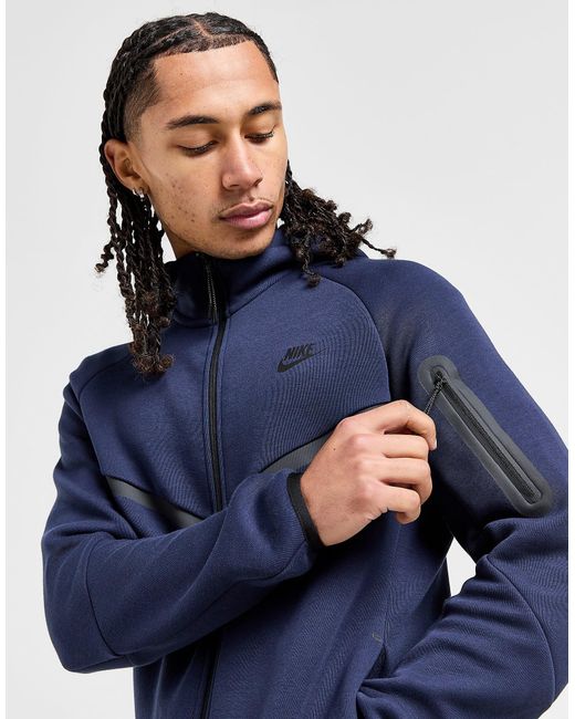 Sweat à Capuche Zippé Fleech Tech Nike pour homme en coloris Blue