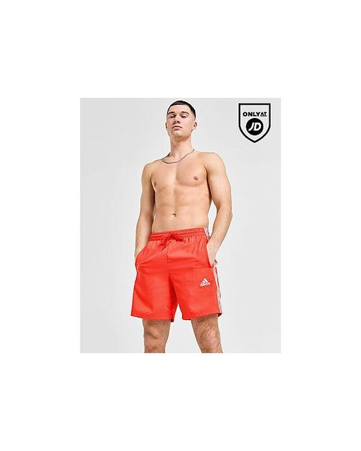 Short à 3 bandes AEROREADY Essentials Chelsea Adidas pour homme en coloris Red