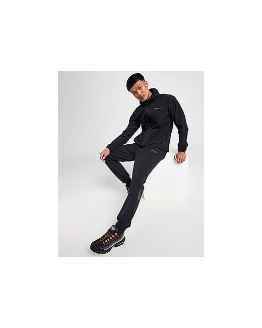 TECHNICALS Black Karna Track Pants for men