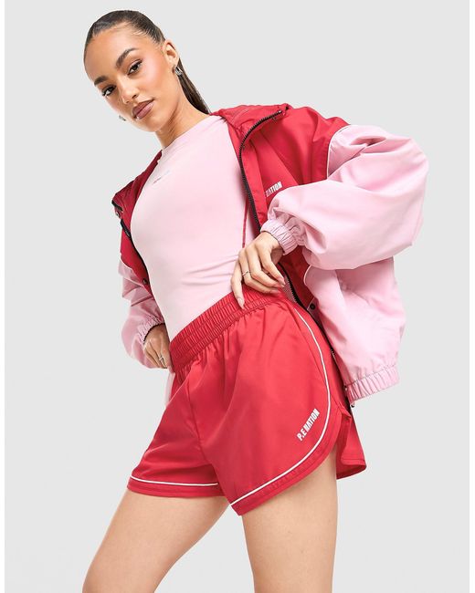 Short Tissé Sport P.E Nation en coloris Pink