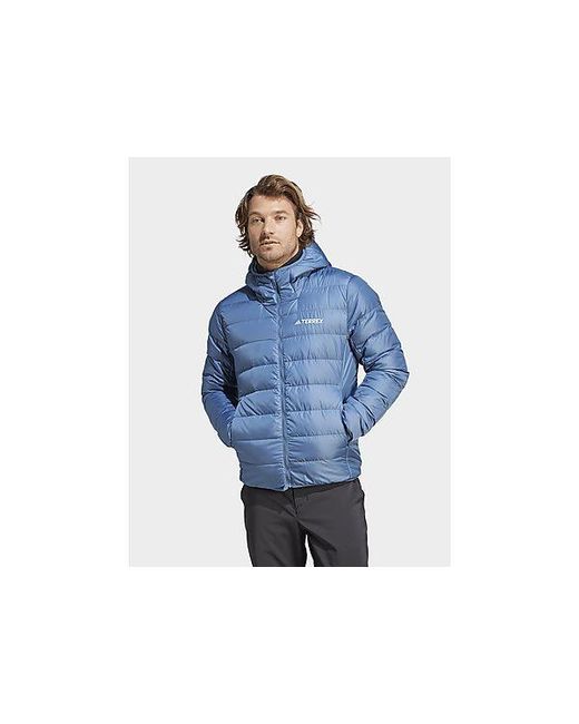 Adidas Originals Blue Terrex Multi Light Down Hooded Jacket for men