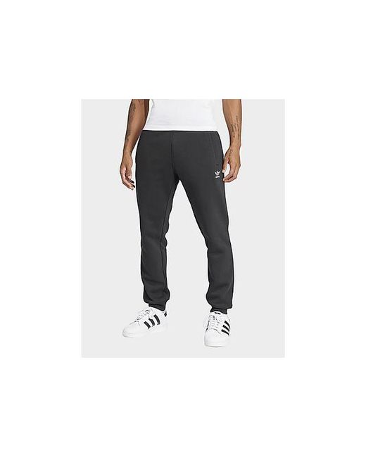 Adidas Black Trefoil Essentials Pants for men