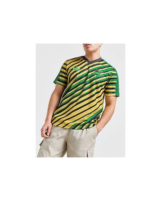 Adidas Green Jamaica Trefoil Og Shirt for men