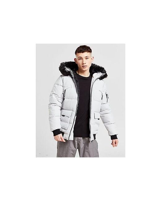 SUPPLY + DEMAND Black Taymore Short Parka Jacket for men