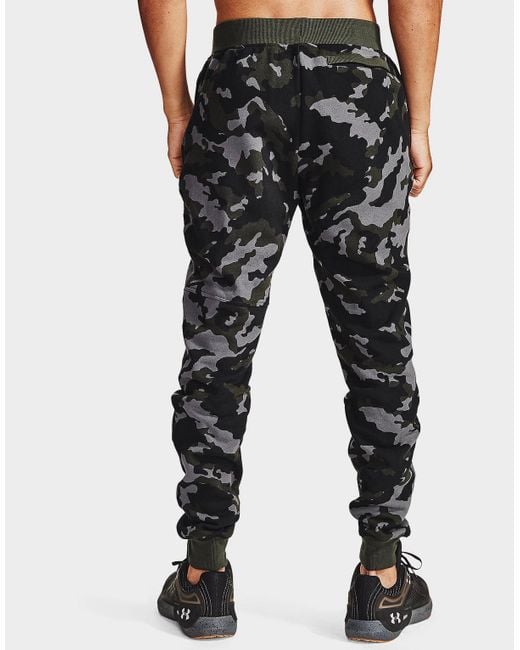 Under Armour Rival Fleece Camo joggers in Black for Men - Lyst