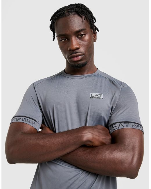 Tape Sleeve Poly Maglia di EA7 in Black da Uomo