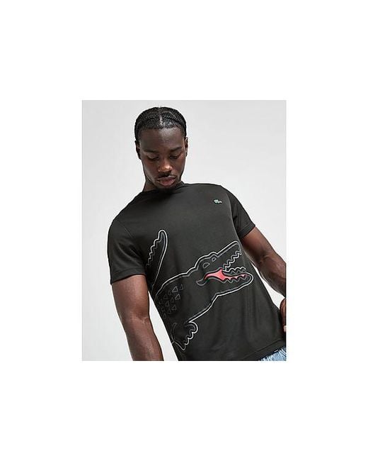 Lacoste Croc Pique T-shirt in Black for Men | Lyst UK