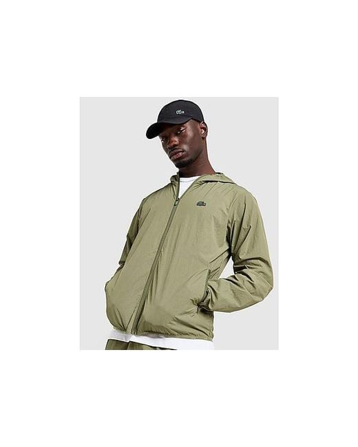 Lacoste Green Woven Full Zip Jacket for men