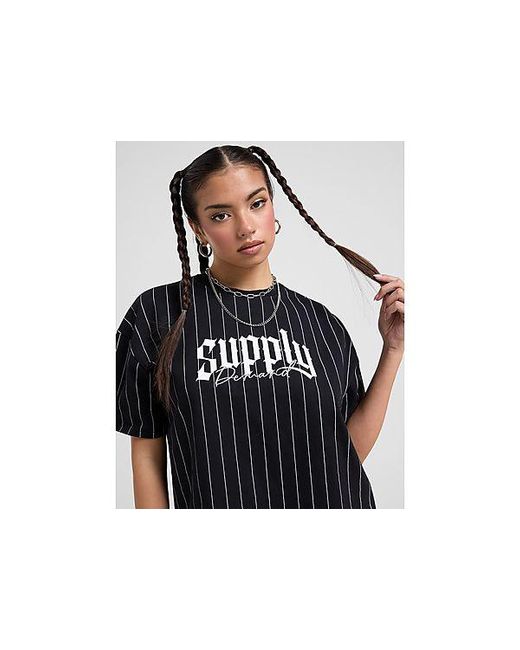 SUPPLY + DEMAND Black Pinstripe T-shirt